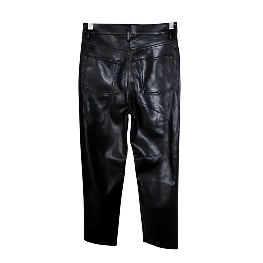 NWT Aritzia Wilfred The Melina Faux Leather Pants Vegan Black Size 2 - Picture 4 of 8